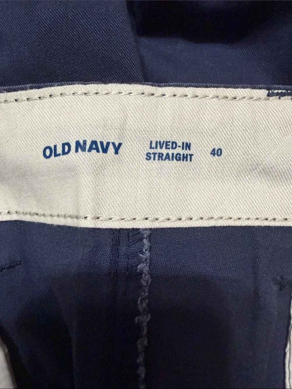 Old Navy Navy Blue Flat-Front Chino Shorts